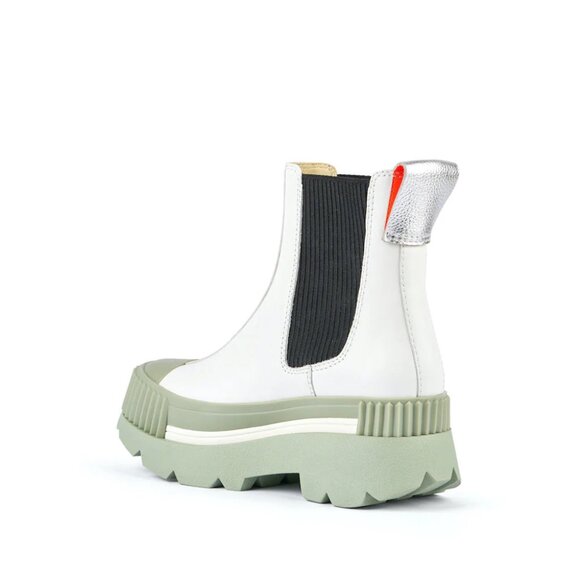 NEW 4CCCCEES Suede Esker Chelsea Boots white multi for women 1368tn - Picture 6 of 12